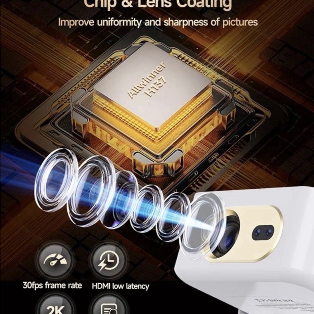 Mini Projector - White - Picture 7 of 12